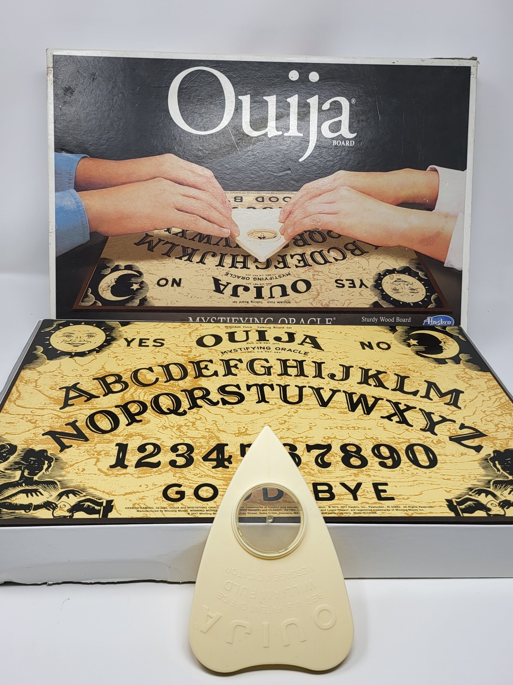 Hasbro Ouija Board Game - Black & Cream Spirit Board with Cream Planchette